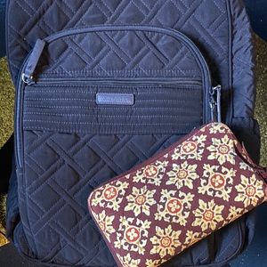 VERA BRADLEY QUILTED PURPLE BLUE FLORAL Backpack $ FIRM at